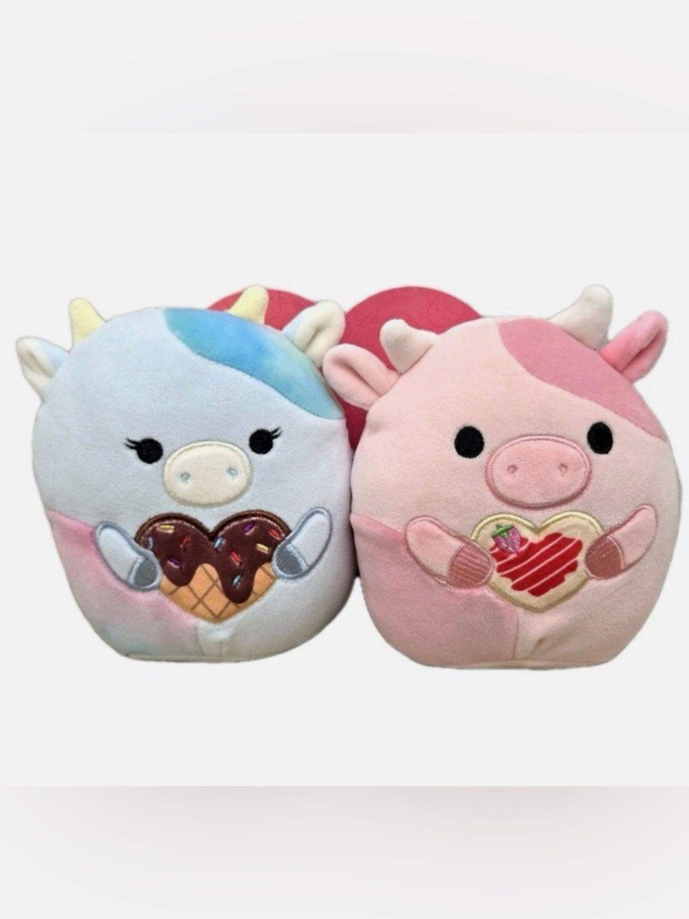 NEW!! Original Squishmallows 5" Caedia & Reshma The Cow Plush Set (NWT)